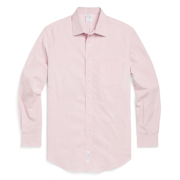 Brooks Brothers Regent Pink White Button Up Dress Shirt 16-32 Collard Shirt - Picture 1 of 6